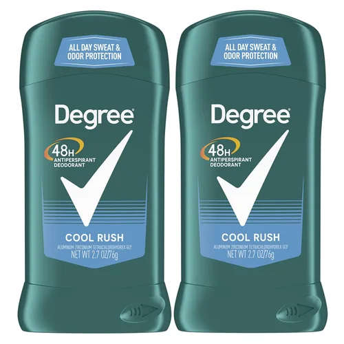Miniatura 5 de Degree Desodorante antitranspirante original para hombre, 48 horas, protección contra el sudor y el olor, Extreme Blast and Cool Rush, paquete