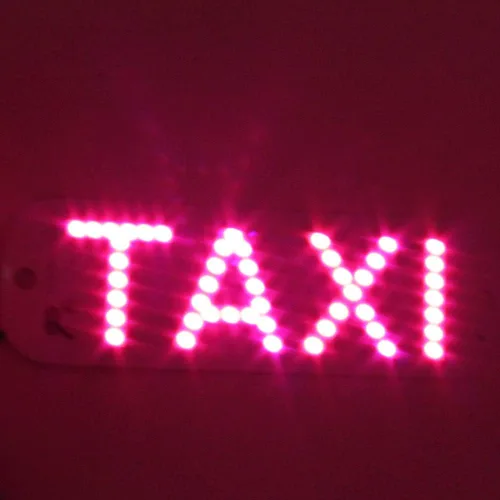 Miniatura 2 de Luz de taxi con enchufe Cig-arette, montaje de succión de taxi de 12 V CC en la lámpara de taxi con cubierta de viento del automóvil, 2 modos de Rojo