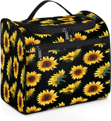 Miniatura 18 de cfpolar Animal Fox Flores Colgantes Neceser de Viaje Neceser Organizador de Maquillaje Bolsa de Almacenamiento de Cosméticos Baño Bolsa
