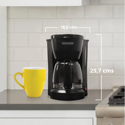 Miniatura 7 de BLACK+DECKER Cafetera de 5 tazas, DCM600B, color negro