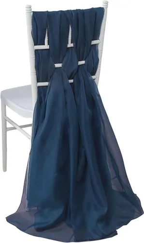 Miniatura 16 de Efavormart - Paquete de 5 bandas de gasa de alta calidad para silla, 22 x 78 pulgadas, amatista violeta, lazos para silla de diseño transparente