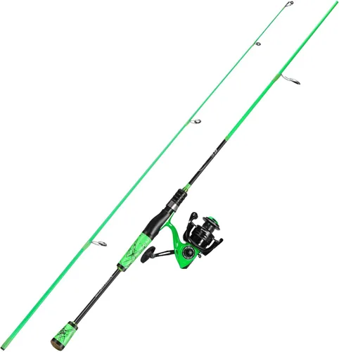 Miniatura 2 de One Bass Combo de caña de pescar y carrete, combo giratorio con mango de superpolímero