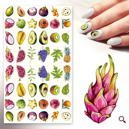 Miniatura 12 de Calcomanías de uñas (5 hojas) FLONZNAIL Sweet Night Coctail Dinner Decoración de uñas