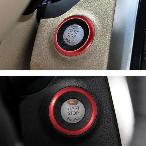 Miniatura 5 de TOMALL Anillo de arranque de motor Compatible con Nissan Altima 2013 2014 2015 2016 2017 2018 Cubierta de botón de encendido de llave