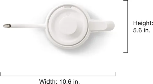 Miniatura 9 de BALMUDA The Kettle Hervidor Eléctrico de Cuello de Cisne Ligero Acero Inoxidable Capacidad de 0.6L (20fl oz) Indicador de Luz Neón Blanco