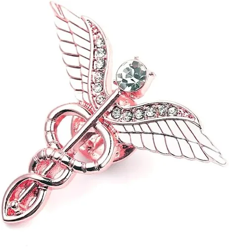Miniatura 7 de Símbolo médico Caduceus Estetoscopio RN Insignia de enfermería Broches de solapa para enfermera registrada Doctor Rod Of Asclepius Broche