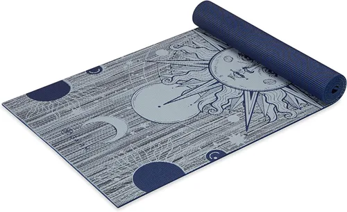 Gaiam tapete de yoga prémium, estampado, extra grueso y antideslizante, de 15/64 pulgadas, para todo tipo de yoga, de pilates y de ejercicios en el