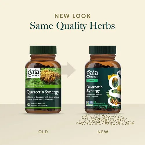 Miniatura 6 de Gaia Herbs Quercetin Synergy - Apoya la salud inmunológica* - Extracto de fruta de limón Wellemon - 50 cápsulas veganas (50 porciones)
