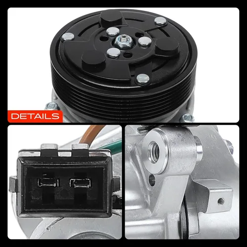 Miniatura 9 de A-Premium Compresor A/C con embrague compatible con Volkswagen EuroVan 2.8L 2001-2003
