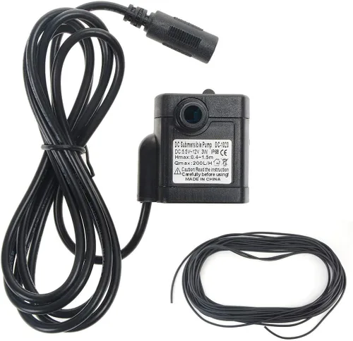 Saim - Bomba de agua sumergible de 53 GPH para acuario, mini bomba de estanque de fuente con cable de alimentación de 4.9 pies para acuario, pecera,