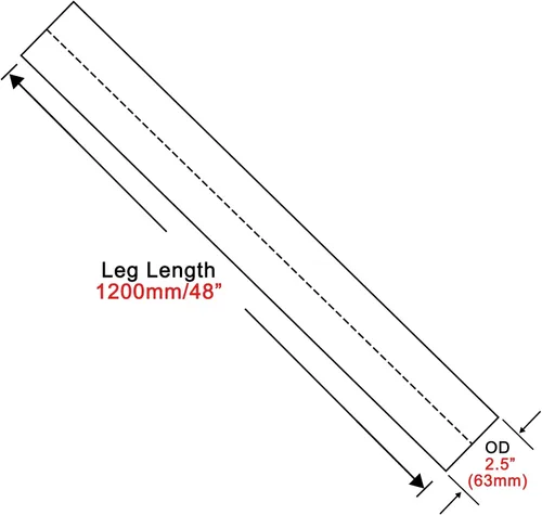 Miniatura 2 de Tubo recto de 2.5 pulgadas de acero inoxidable T304 tubería de 48 pulgadas de largo 2.5 pulgadas de diámetro exterior tubo de escape DIY, paquete