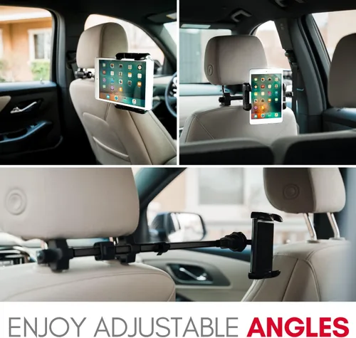 Miniatura 5 de Macally Soporte para reposacabezas de automóvil, esenciales para viaje por carretera, para niños, soporte para tablet de asiento trasero