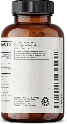 Miniatura 7 de Futurebiotics Calcio 1200 MG por porción Liberación Prolongada con Vitamina D3 1000 UI por porción Sin GMO, 90 Tabletas Vegetarianas