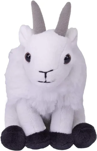 Wild Republic Pocketkins - Cabra de montaña ecológica, animal de peluche, 5 pulgadas, juguete de peluche, hecho de materiales reciclados, respetuoso
