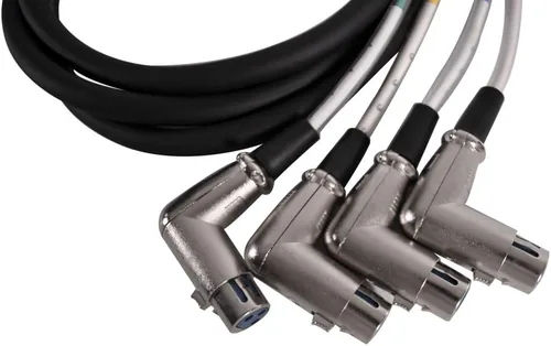 Miniatura 3 de Seismic Audio SAXFRA-4x7 4 canales 7-pies XLR macho a ángulo recto XLR hembra cable serpiente