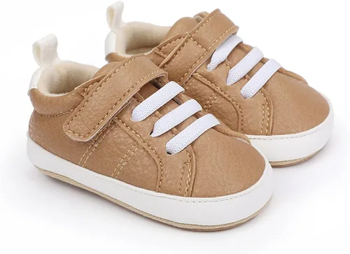 Miniatura 7 de SOFMUO Zapatos deportivos de piel sintética para bebés, niños y niñas, con suela de goma suave, mocasines Oxford para recién nacidos