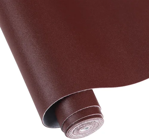 Miniatura 15 de Hojas de cuero sintético para manualidades, un rollo de superficie lisa, hojas de tela de cuero de 12 x 53 pulgadas (11.8 in x 53.1 in) pulgadas