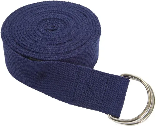 Miniatura 14 de Everyday Yoga Correa con anillo en D de metal, correa elástica duradera para yoga, pilates, flexibilidad y terapia física (6, 8, 10 pies)