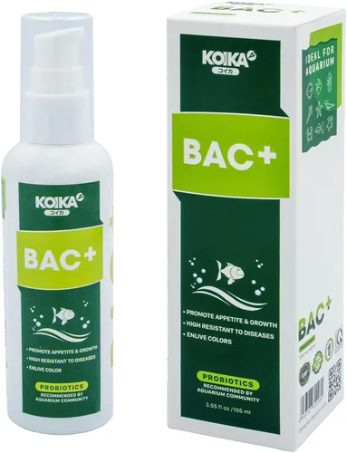KOIKA BAC+ Probióticos para acuarios, estimulantes de la inmunidad, resistencia a enfermedades y mejoran el sistema digestivo (BAC+,3.6 fl oz)
