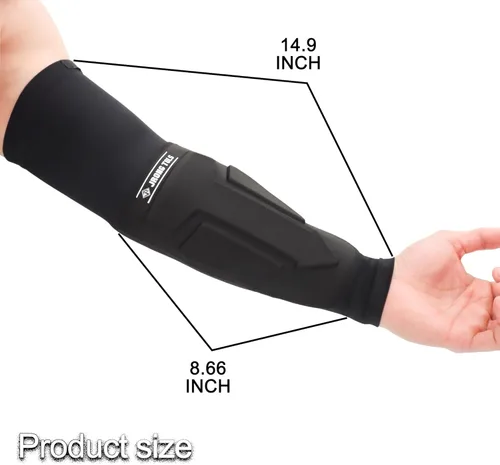 Miniatura 2 de Protector elástico de manga ligera para antebrazo con cierre táctil ajustable para tiro con arco