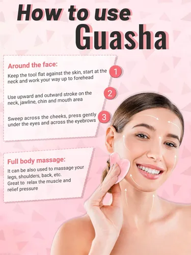 Miniatura 5 de Deciniee Herramientas de rodillo facial Gua Sha: herramientas faciales de rodillo de jade para el cuidado de la piel - Masajeador facial para cara