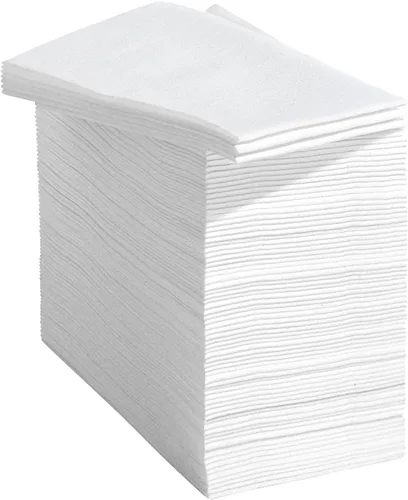 JEBBLAS 100 piezas de toallas desechables para invitados, toallas de mano con tacto de lino, servilletas de papel tipo tela, suaves, absorbentes,