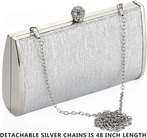 Miniatura 7 de Bolso de mano de noche para mujer, marco de metal, bolso de noche, bolso de noche, bolso de mano, boda, graduación, fiesta, cóctel, embragues