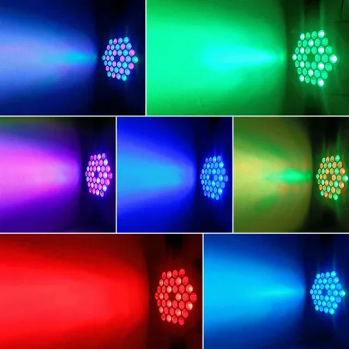 Miniatura 6 de 36 luces LED Par de luces DJ con cable RGB con control activado por sonido iluminación ascendente para bodas, fiestas, clubes, aparatos