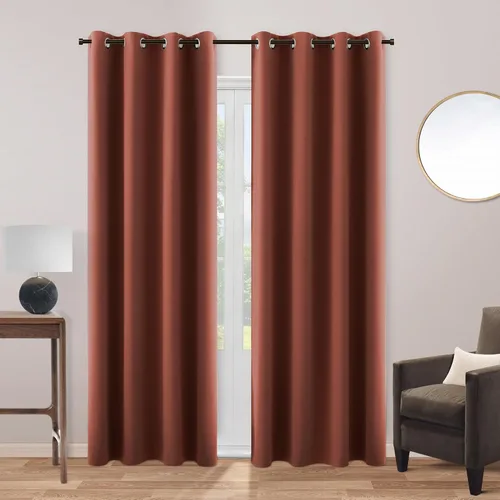 Miniatura 64 de Cortinas opacas de 72 pulgadas extra anchas para dormitorio, puerta corrediza de vidrio y patio, 2 paneles con ojales para oscurecer ventana grande