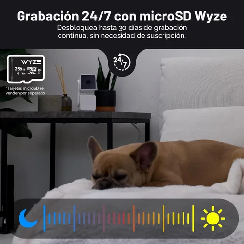 Miniatura 9 de WYZE Cam Pan v3, Cámara de seguridad Wi-Fi para el hogar inteligente con visión nocturna a color, panorámica/inclinación/zoom, 1080p, Blanco