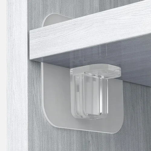 Miniatura 6 de AccEncyc 12 clavijas de soporte para estantes sin perforaciones, autoadhesivas, clips para estantes sin taladro, soportes para estantes para 1