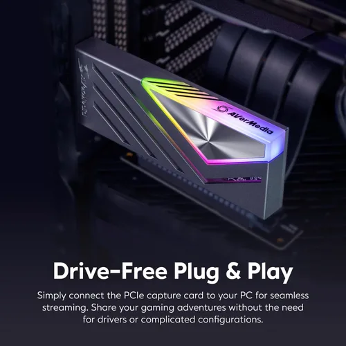 Miniatura 8 de AVerMedia Tarjeta de captura PCIe interna HDMI 2.1 para transmisión y grabación 4K60 con latencia ultra baja en PS5, PS4 Pro, Xbox Series X/S, Xbox