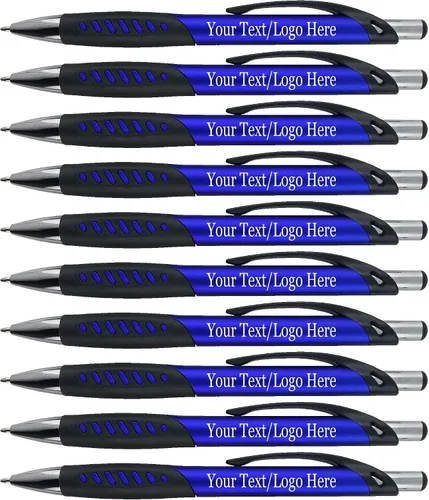 Miniatura 7 de SyPen Bolígrafos promocionales con su logotipo personalizado o texto, paquete de 300 unidades a granel, para negocios, fiestas y eventos, bolígrafos