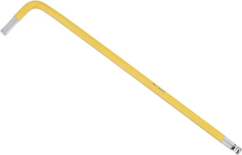 uxcell llave dominante del hex. del extremo de la bola de 13.1 ft m, herramienta de reparación de acero en forma de L del brazo largo S2 Amarillo