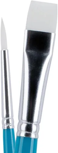Miniatura 3 de Creative Mark Pinceles de pintura líquida para enmascarar (juego de 10) – Pinceles de acuarela contienen pelo sintético con asas cortas de madera
