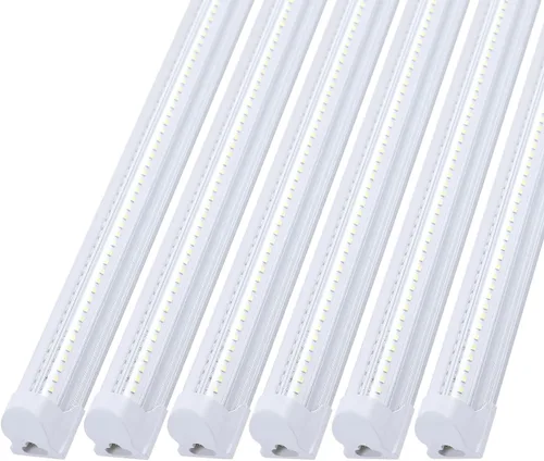 Miniatura 11 de Paquete de 1 luz LED de tienda de 4 pies, 48 W, luz LED enlazable de tienda para garaje, 3000 K, 4000 K y 5000 K, lámpara de techo integrada