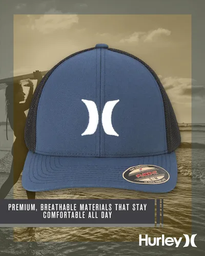 Miniatura 4 de Hurley Gorra de béisbol Icon Textures Flexfit para hombre