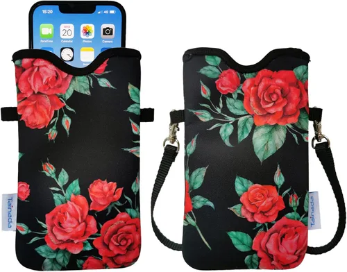 Miniatura 88 de Tainada Funda Estuche Bolsa de Neopreno para Teléfono para Hombres y Mujeres con Correa Cruzada/Cordón para el Cuello para iPhone 17/16/15 Pro Max