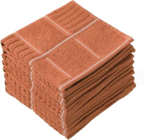 Miniatura 15 de Glynniss Paños de cocina para lavar platos, trapos de algodón para limpieza en seco, paquete de 8 paños de cocina (gris, 12 x 12 pulgadas)