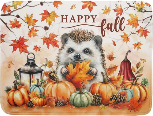 Miniatura 55 de Alfombrilla de secado de platos para encimera de cocina pequeña absorbente de café de otoño Alfombrilla de secado de microfibra de bosque de otoño