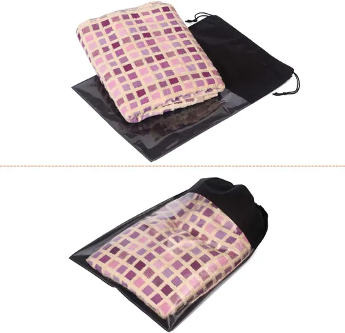 Miniatura 7 de Paquete de 12 bolsas de zapatos portátiles para viajes, bolsa grande para zapatos, organizador de almacenamiento, ventana transparente con cordón