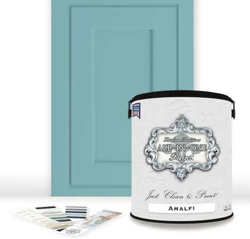 Miniatura 82 de Pintura TODO EN UNO, Abbey (gris cálido), Muestra de 8oz - Pintura duradera para gabinetes y muebles. Imprimación y capa superior incorporadas,