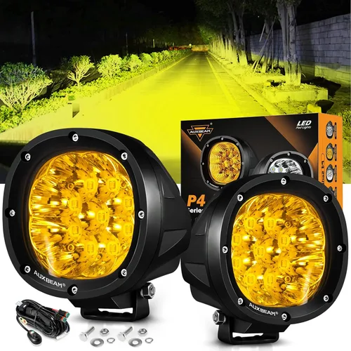 Miniatura 11 de Auxbeam Cápsulas LED de cubo de 4 pulgadas, luces superbrillantes de 60 W, luces auxiliares de inundación, luz de conducción de motocicleta