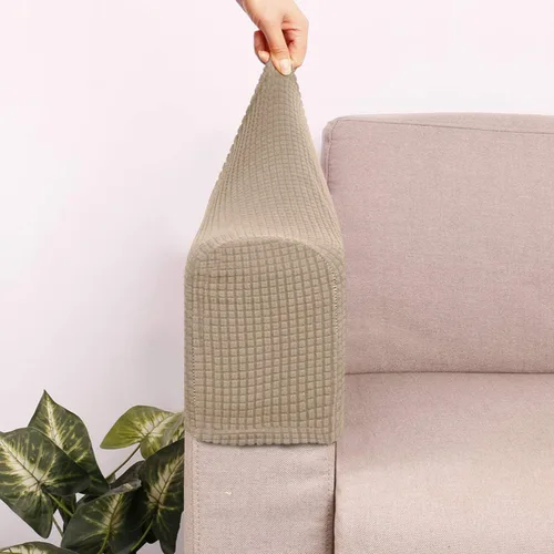 Miniatura 6 de SEWACC Protectores universales para reposabrazos de silla, funda elástica para reposabrazos de sofá, protector elástico para sofá reclinable, sofá
