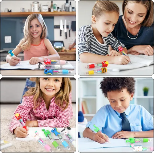 Miniatura 5 de CZWZ 8 piezas de bolígrafos de cuentas navideños, bolígrafos de plástico con cuentas y cuentas de silicona multicolor, bolígrafos navideños