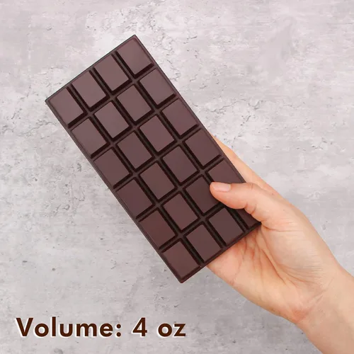 Miniatura 4 de Webake Molde de barra de chocolate de silicona, moldes de barra de caramelo de 4 onzas, paquete de 2 unidades para barras energéticas de proteínas