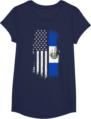 Miniatura 30 de Camiseta de la bandera de Estados Unidos salvadoreño - Camiseta de El Salvador USA