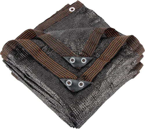 Miniatura 10 de 70 % de tela negra de 10 x 20 pies, protector solar para exteriores con ojales, malla duradera para sombreado, anticongelante para patio, jardín