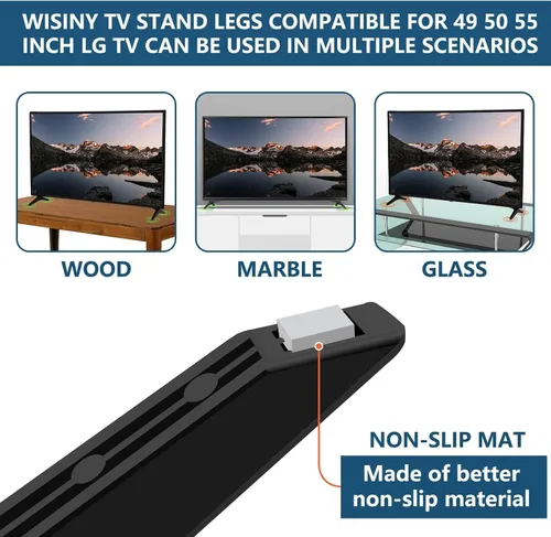 Miniatura 4 de WISINY Patas de repuesto para TV LG de 49, 50, 55 pulgadas, compatibles con patas de TV LG, repuesto 49UJ6300 49UM7300 49UN6900 50UK6300BUB 50UK6500