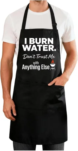 Miniatura 16 de Delantales divertidos para hombres y mujeres, perfectos para cocina, barbacoa, hornear, esposa, marido, regalo de cumpleaños para papá